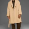 Abrigo de lana Gameday - Camello