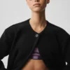 Abrigo largo «City Girl» de lana de doble cara - Negro