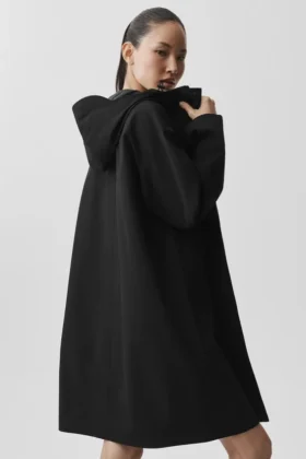 Abrigo largo «Rain or Shine» – Negro