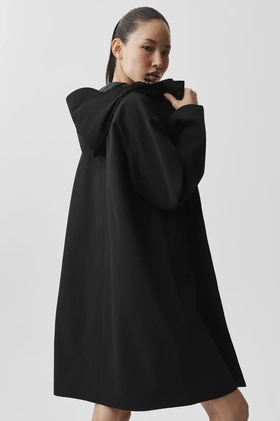 Abrigo largo «Rain or Shine» - Negro