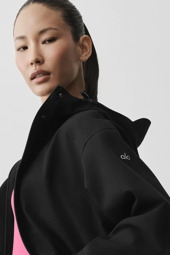 Abrigo largo «Rain or Shine» - Negro