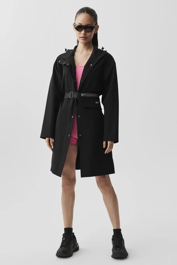 Abrigo largo «Rain or Shine» - Negro