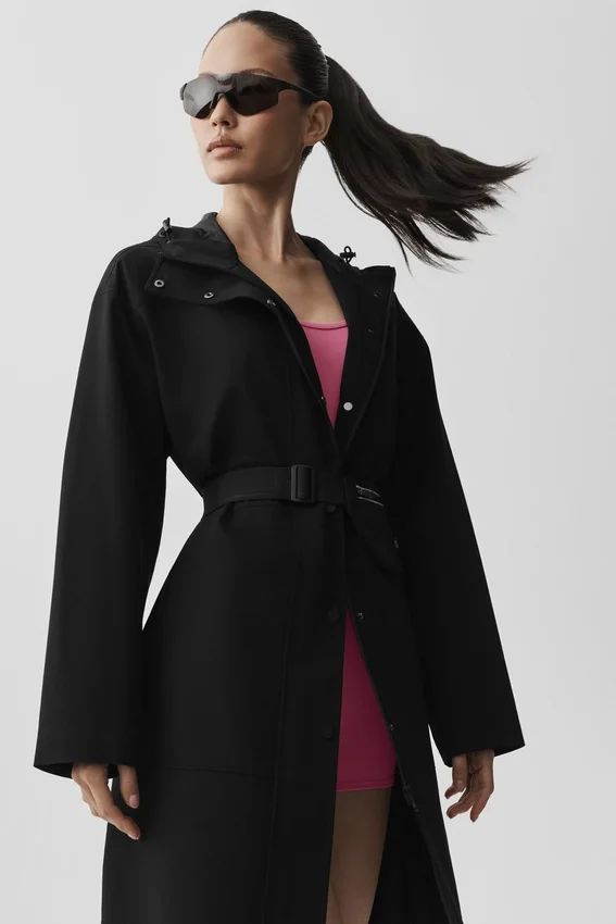 Abrigo largo «Rain or Shine» - Negro