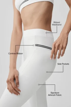 Airbrush High-Waist Fast Track Legging – Blanco/Negro