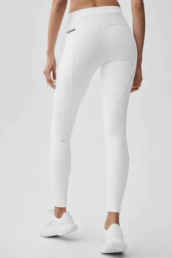 Airbrush High-Waist Fast Track Legging - Blanco/Negro