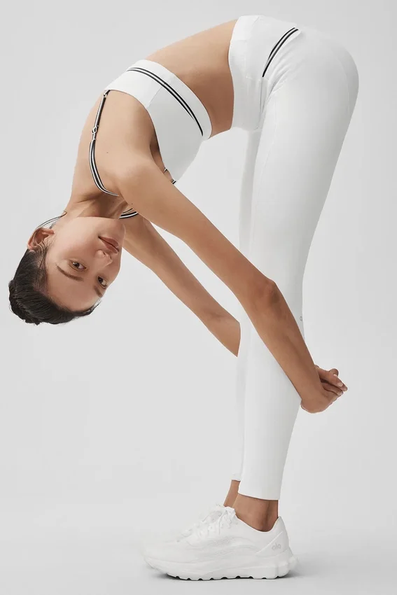 Airbrush High-Waist Fast Track Legging - Blanco/Negro