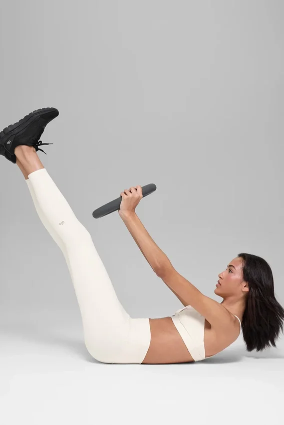 Airbrush Legging de cintura alta 7/8 - Ivory