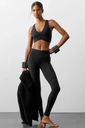 Airbrush Legging de cintura alta - Negro