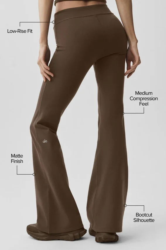 Airbrush Legging de talle bajo y corte acampanado - Espresso