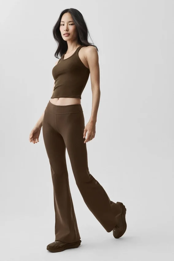Airbrush Legging de talle bajo y corte acampanado - Espresso