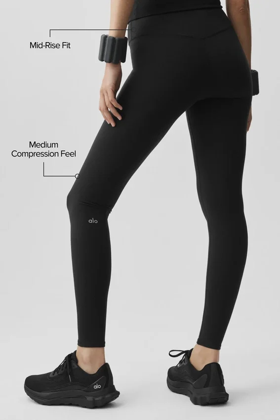 Airbrush Legging de talle medio - Negro