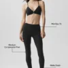 Airbrush Legging de talle medio y largo 7/8 - Negro