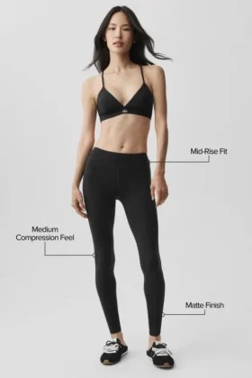 Airbrush Legging de talle medio y largo 7/8 – Negro