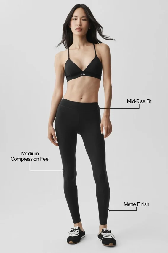 Airbrush Legging de talle medio y largo 7/8 - Negro