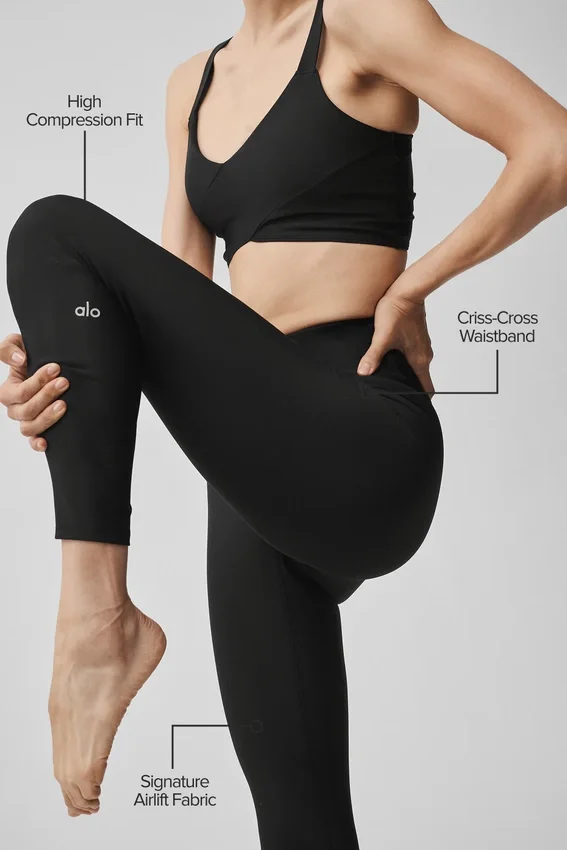 Airlift High-Waist 7/8 Horizon Legging - Negro