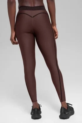 Airlift High-Waist 7/8 Line up Legging — Brownstone