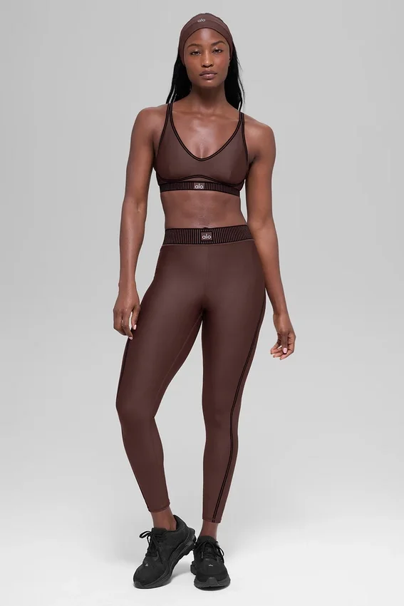 Airlift High-Waist 7/8 Line up Legging — Brownstone