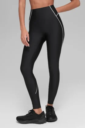 Airlift High-Waist Haven Legging - Negro/Blanco