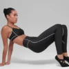 Airlift High-Waist Haven Legging - Negro/Blanco