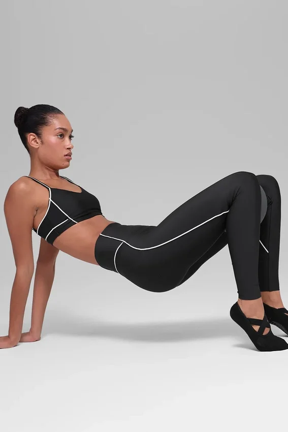 Airlift High-Waist Haven Legging - Negro/Blanco