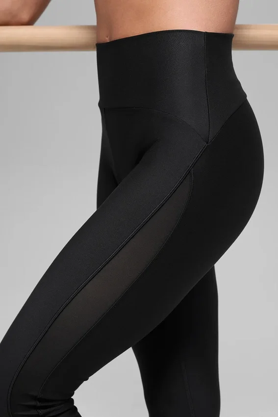 Airlift High-Waist Mesh Infatuation Legging - Negro