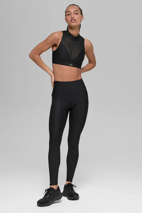 Airlift High-Waist Mesh Infatuation Legging - Negro