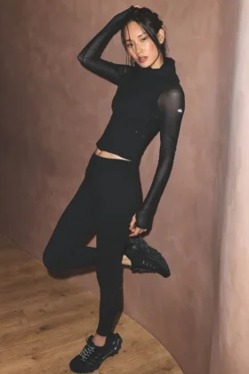 Alo Softsculpt High-Waist 7/8 Superset Leggings - Negro