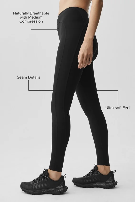 Alo Softsculpt High-Waist 7/8 Superset Leggings - Negro