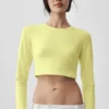 Alosoft Crop Finesse de manga larga - Sol
