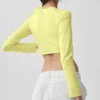 Alosoft Crop Finesse de manga larga - Sol