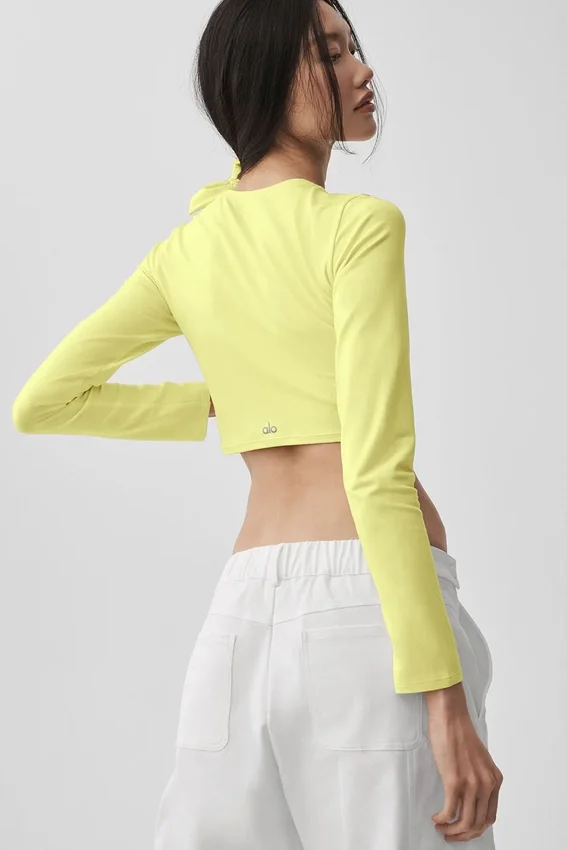 Alosoft Crop Finesse de manga larga - Sol
