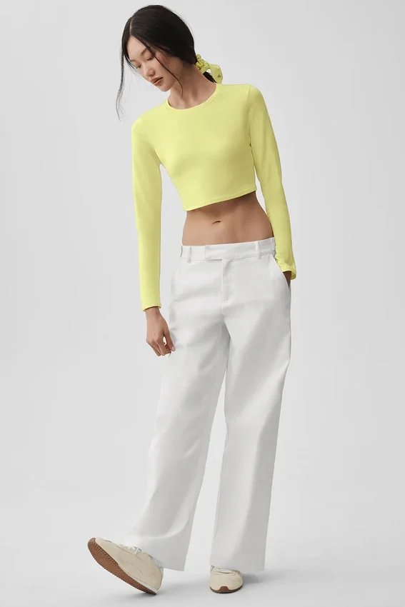 Alosoft Crop Finesse de manga larga - Sol