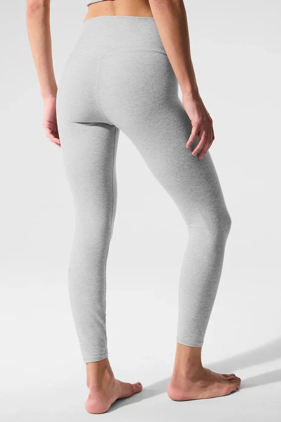 Alosoft High-Waist 7/8 Highlight Legging – Gris jaspeado deportivo