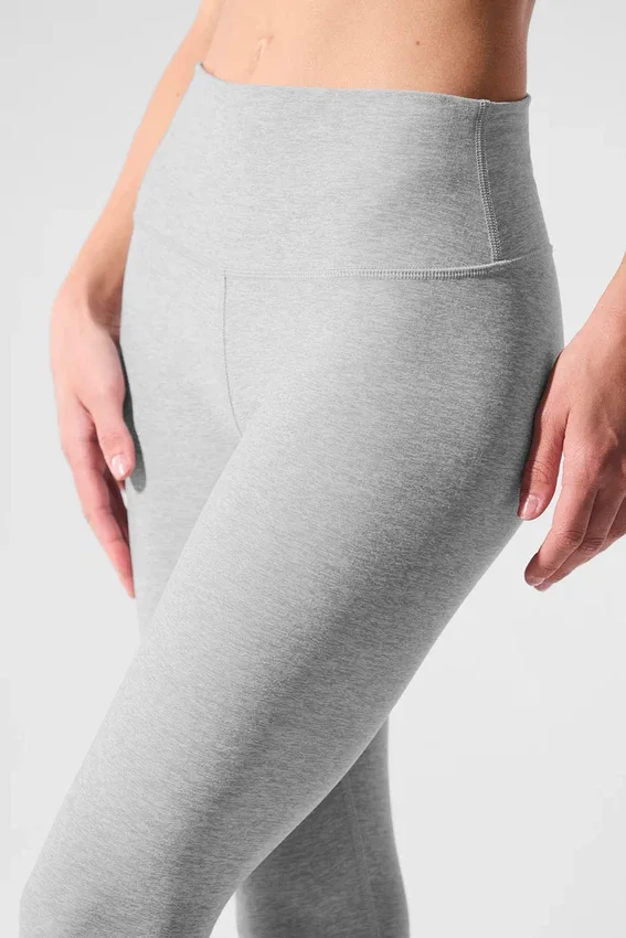 Alosoft High-Waist 7/8 Highlight Legging – Gris jaspeado deportivo
