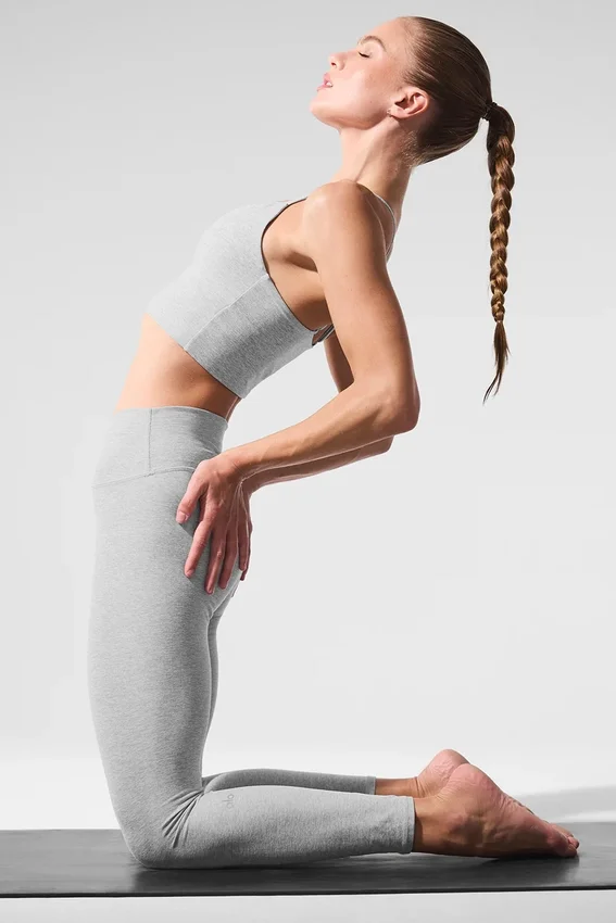 Alosoft High-Waist 7/8 Highlight Legging – Gris jaspeado deportivo
