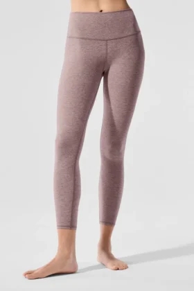 Alosoft High-Waist 7/8 Highlight Legging - Rosa oscuro cuarcito jaspeado