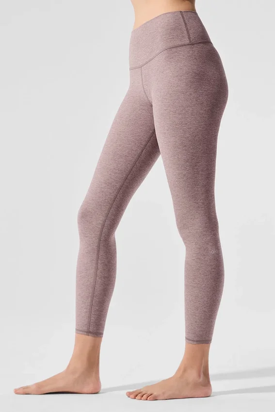 Alosoft High-Waist 7/8 Highlight Legging - Rosa oscuro cuarcito jaspeado