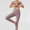 Alosoft High-Waist 7/8 Highlight Legging - Rosa oscuro cuarcito jaspeado