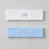 Banda para el sudor Glow (pack de 2) - Azul concha/Blanco