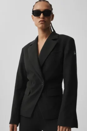 Blazer con cordón - Negro