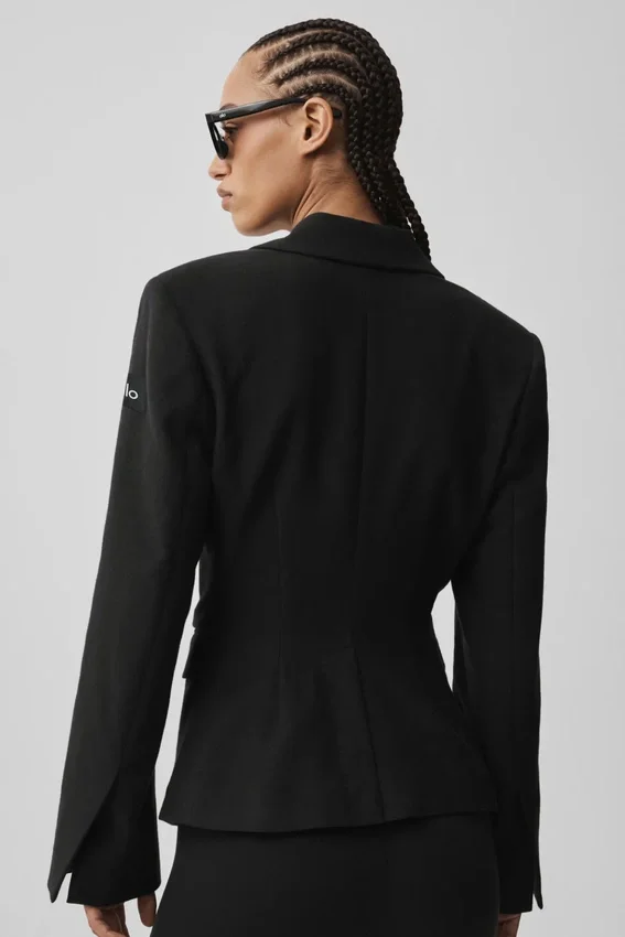 Blazer con cordón - Negro