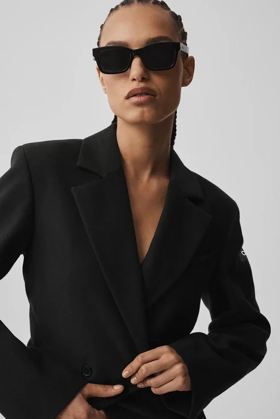Blazer con cordón - Negro