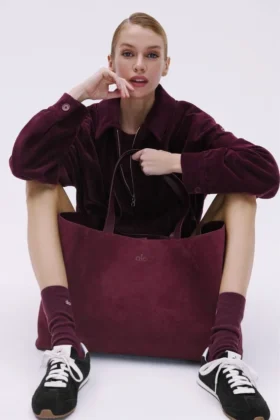 Bolsos tote «Alo Tranquility» - Ante burdeos