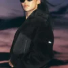 Bomber con ribete de sherpa - Negro