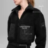 Bomber con ribete de sherpa - Negro