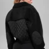 Bomber con ribete de sherpa - Negro
