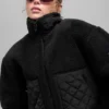 Bomber con ribete de sherpa - Negro