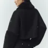 Bomber Nightfall de mezcla de lana - Negro