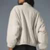 Bomber Premier de imitación de piel - Bone