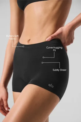 Braguitas cortas «Sheer Glow» – Negro